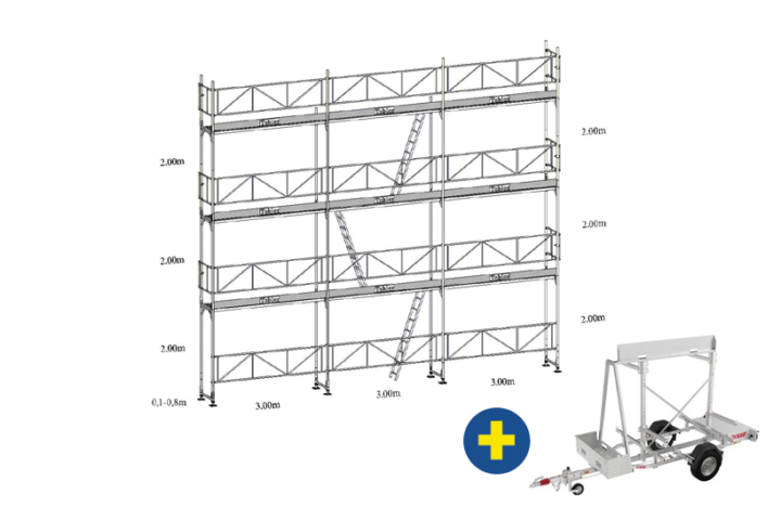 Ställningspaket 2 + trailer 1 Paket uai x — Ställningspaket 2 + trailer