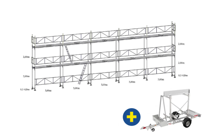 Ställningspaket 5 + trailer 1 Paket uai x — Ställningspaket 5 + trailer