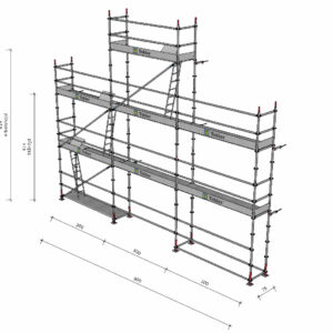 Modulställning i stål 9x6m+gaveltopp