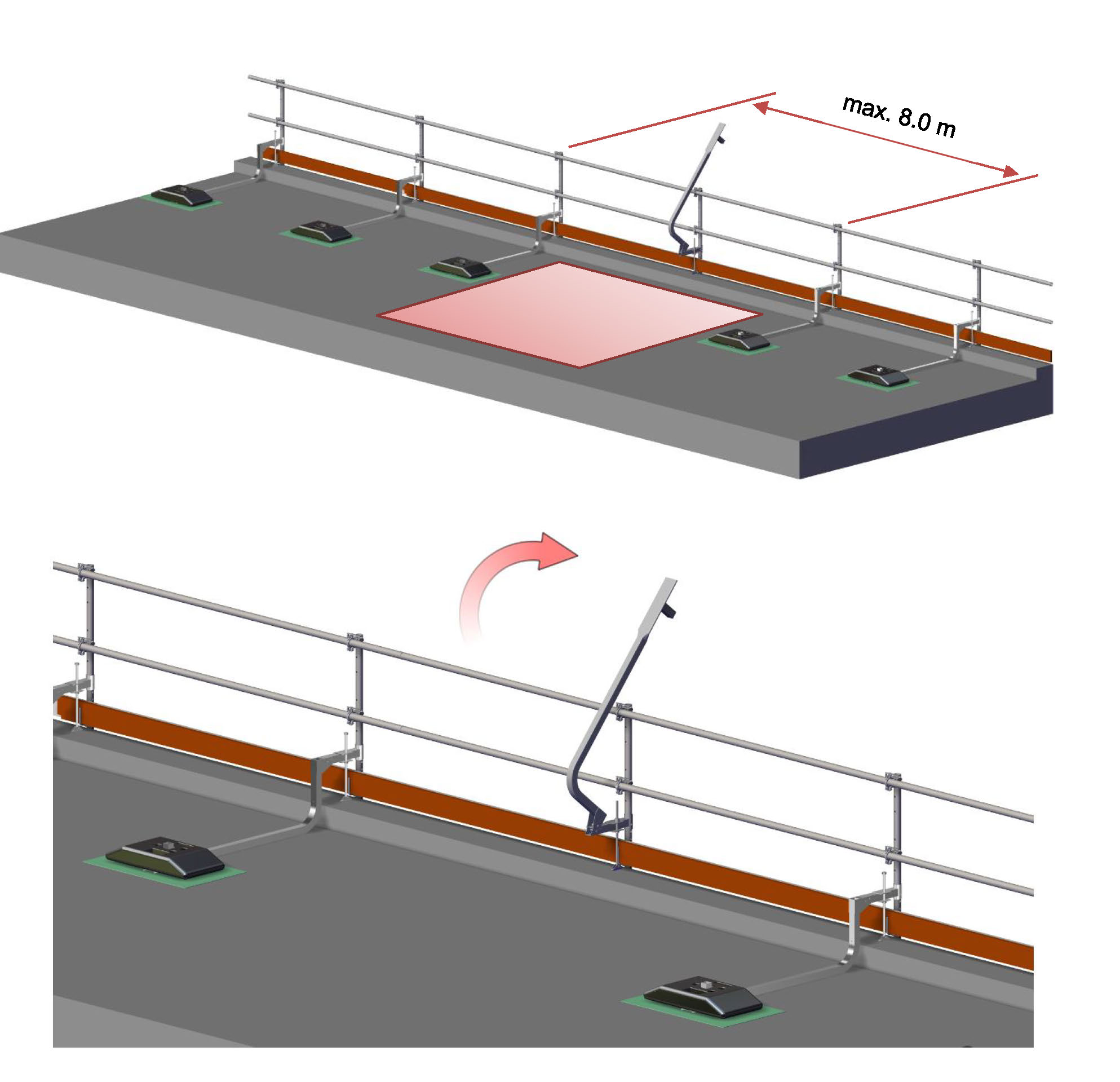 MATO Pro Motviktssystem - 100m 3 Motviktssystem uppfallbar — MATO Pro Motviktssystem – 30m