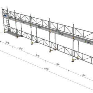 Ramställning i Stål 15x4m