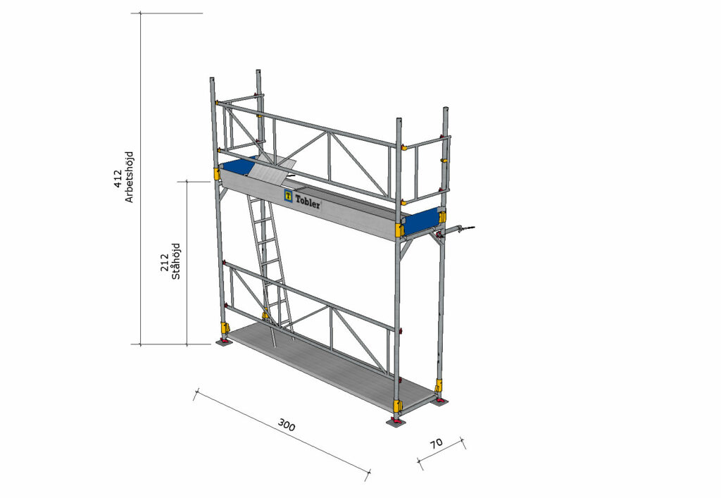 Ramställning i aluminium — Lätt, snabbt och säkert 2 Ramstallning m — Ramställning Alu, 9x6m + gaveltopp
