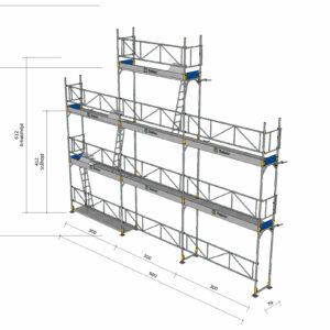 Ramställning Stål, 9x6m + gaveltopp