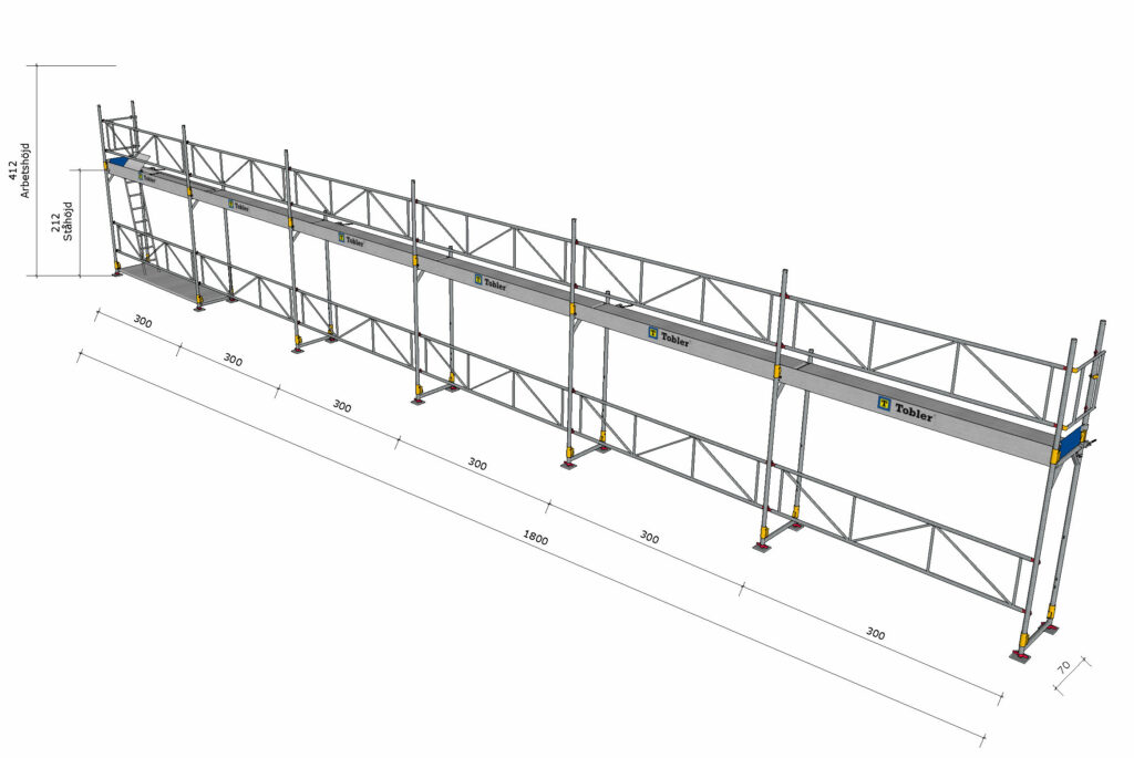 Ställningsplan — vad är det och när krävs en ställningsplan? 1 Ramstallning m — Ramställning Alu, 9x4m + gaveltopp