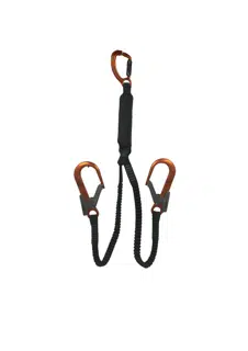 Fallskyddslina dubbel elastisk 1,8m 1 Fallskydds lina dubbel m elastisk